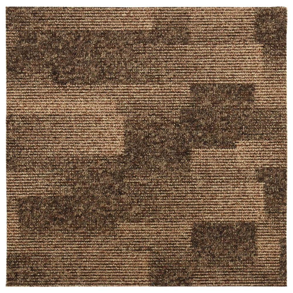 Floor Carpet Tiles 20 pcs 5 m² Brown