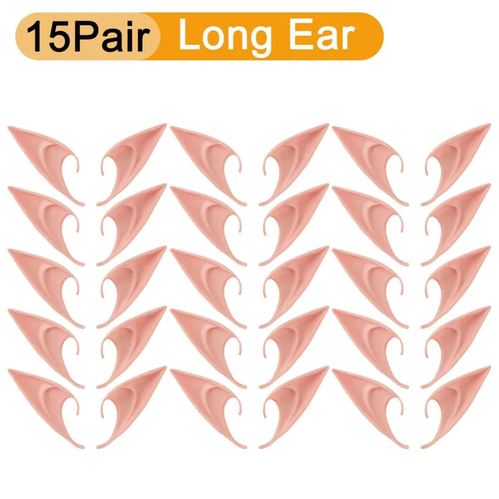 1-20Pairs Cosplay Latex Fairy Angel Elf Ears Halloween Masquerade Party Costumes Halloween Party Decoration Supplies Photo Props