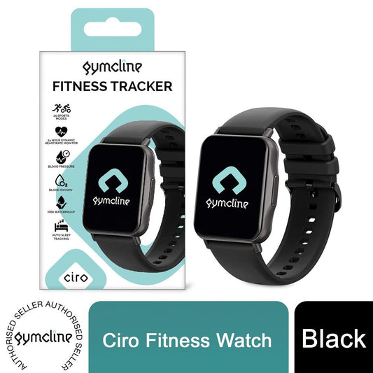 Gymcline Ciro Fitness Tracker w/ 25 Sports Modes & IP68 Water Protection, Black