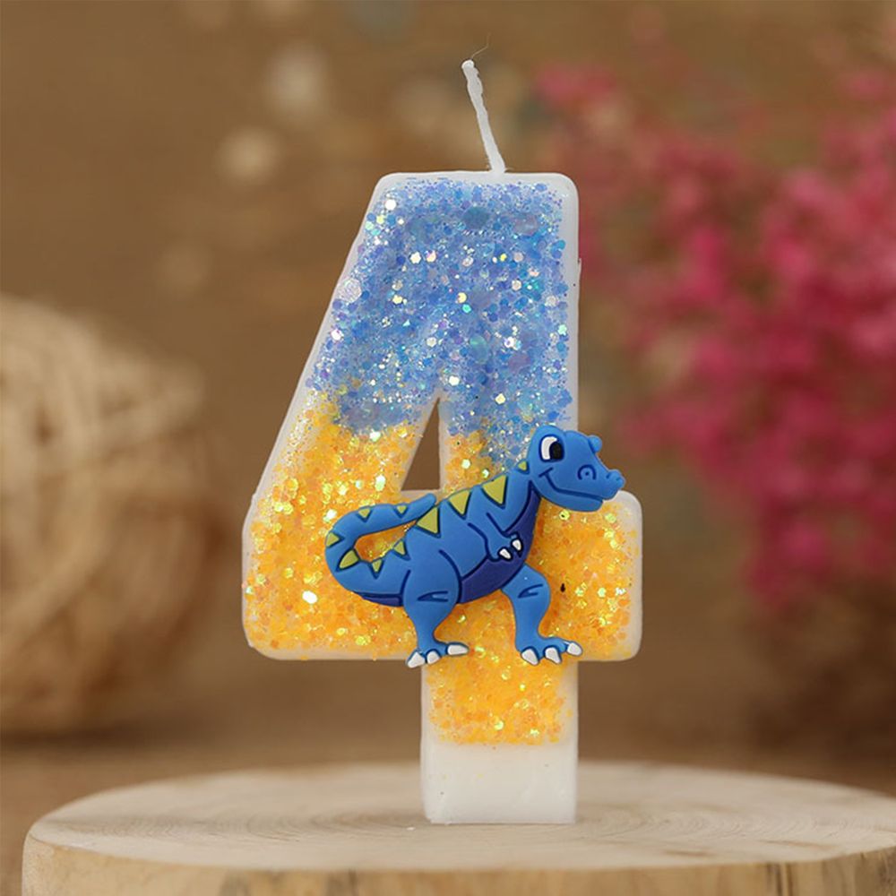 0-9Cute Dinosaur Candle Birthday Candles Number Happy Birthday Candle for Party Wedding Cake Decoration Supplies Birthday Candle