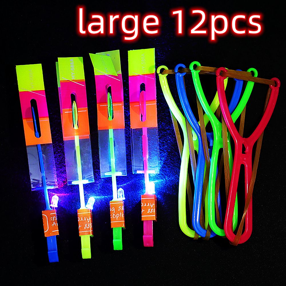 12/30PC Outdoor Lighting LED Slingshot Flying Sword Toys Kids Birthday Party Gifts Boys Girls Souvenir Pinata Filler Reward Pack