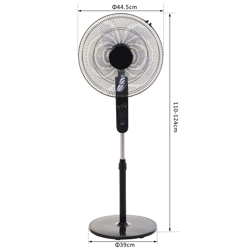 Oscillating Floor Fan Indoor Air Tower Standing  RC, 3 Speed & 7.5-Hour HOMCOM