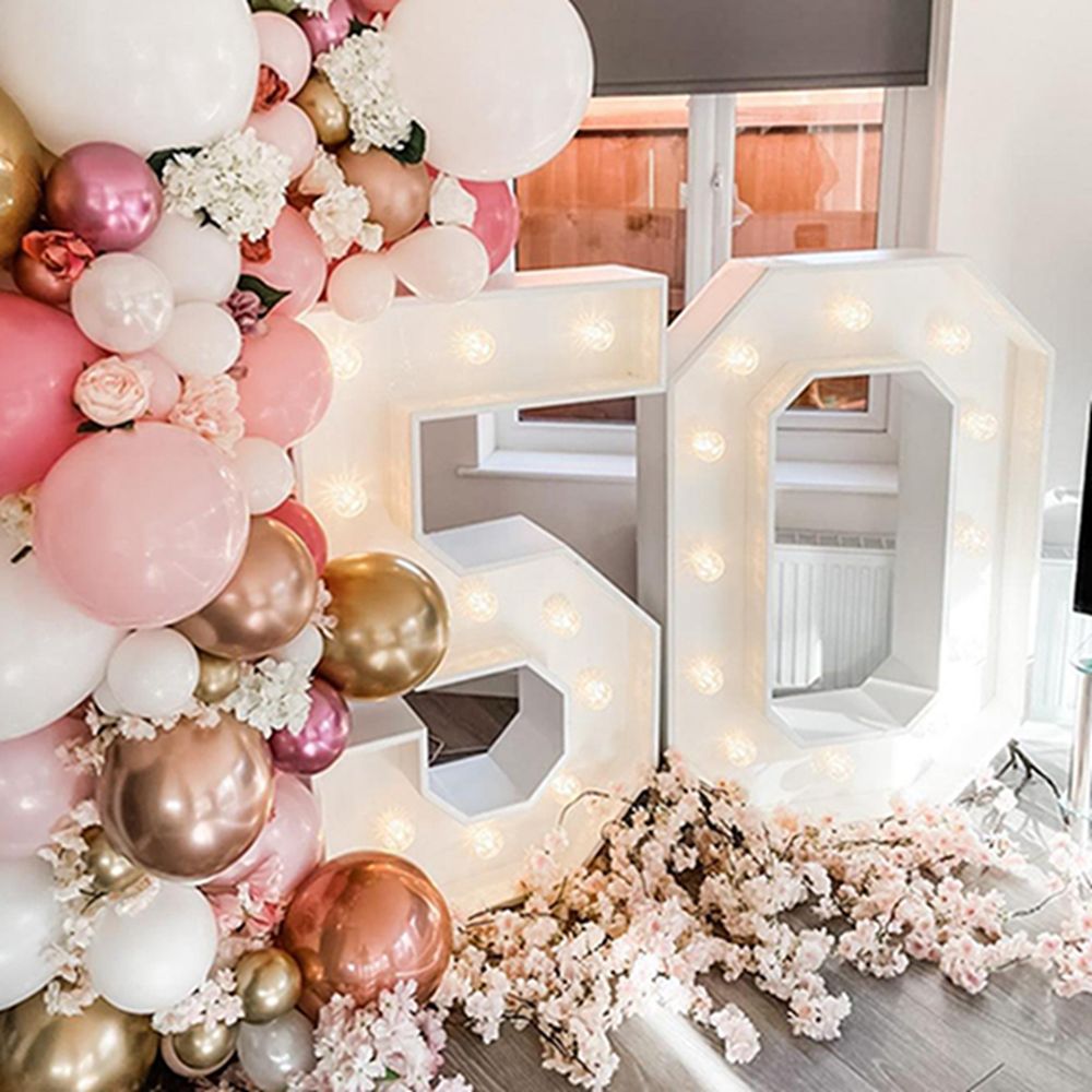 91.5cm Giant Birthday Figure LED Number 1st Birthday Anniversary Wedding Baby Shower 18 20 30 40 Bithday Figure Light Decor