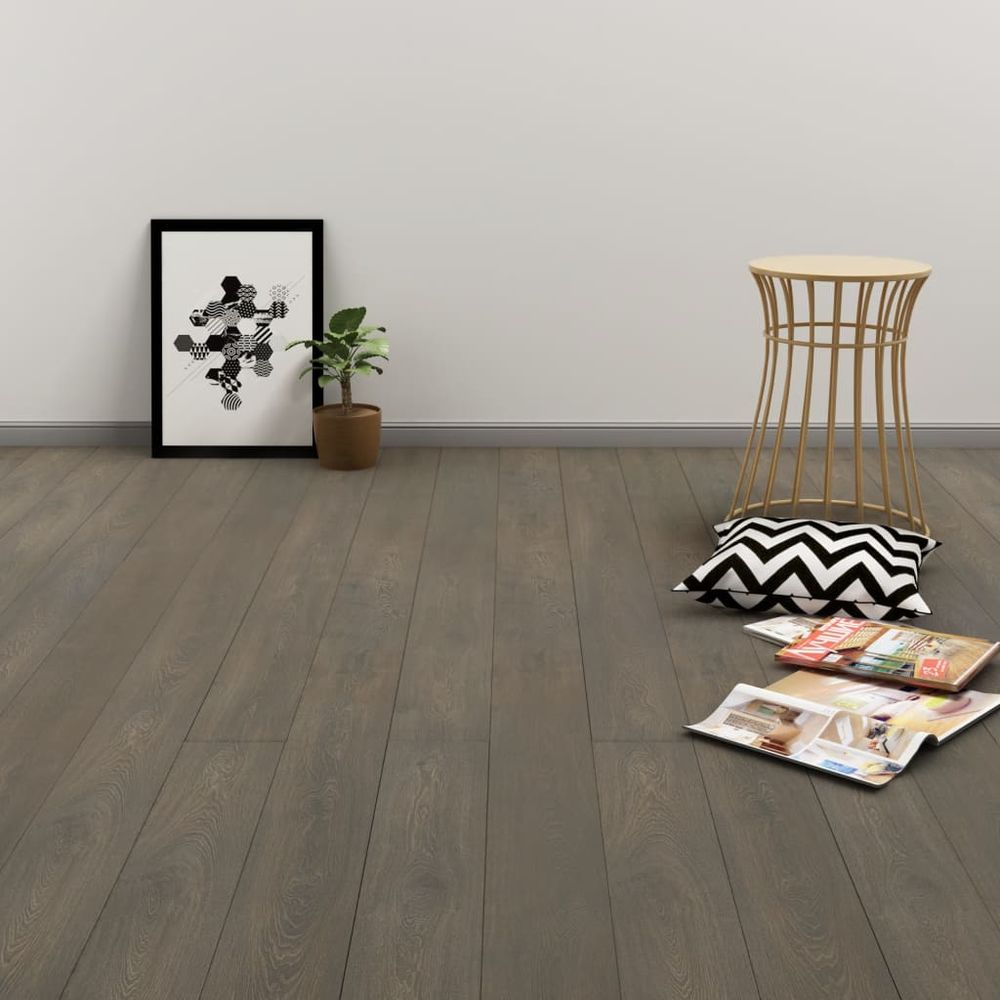 PVC Flooring Planks 4.46 m� 3 mm Self-adhesive Cement Grey