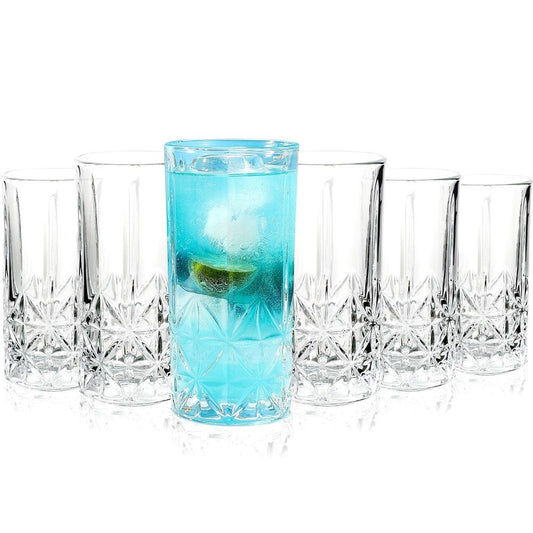 6 Highball Whisky Diamond Torrwch Sbectol Wisgi Tryloyw