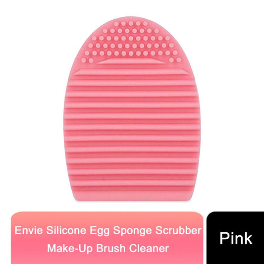 Silicone Egg Sponge Scrubber Make-Up Brush Cleaner - Pink/Purple[Pink]