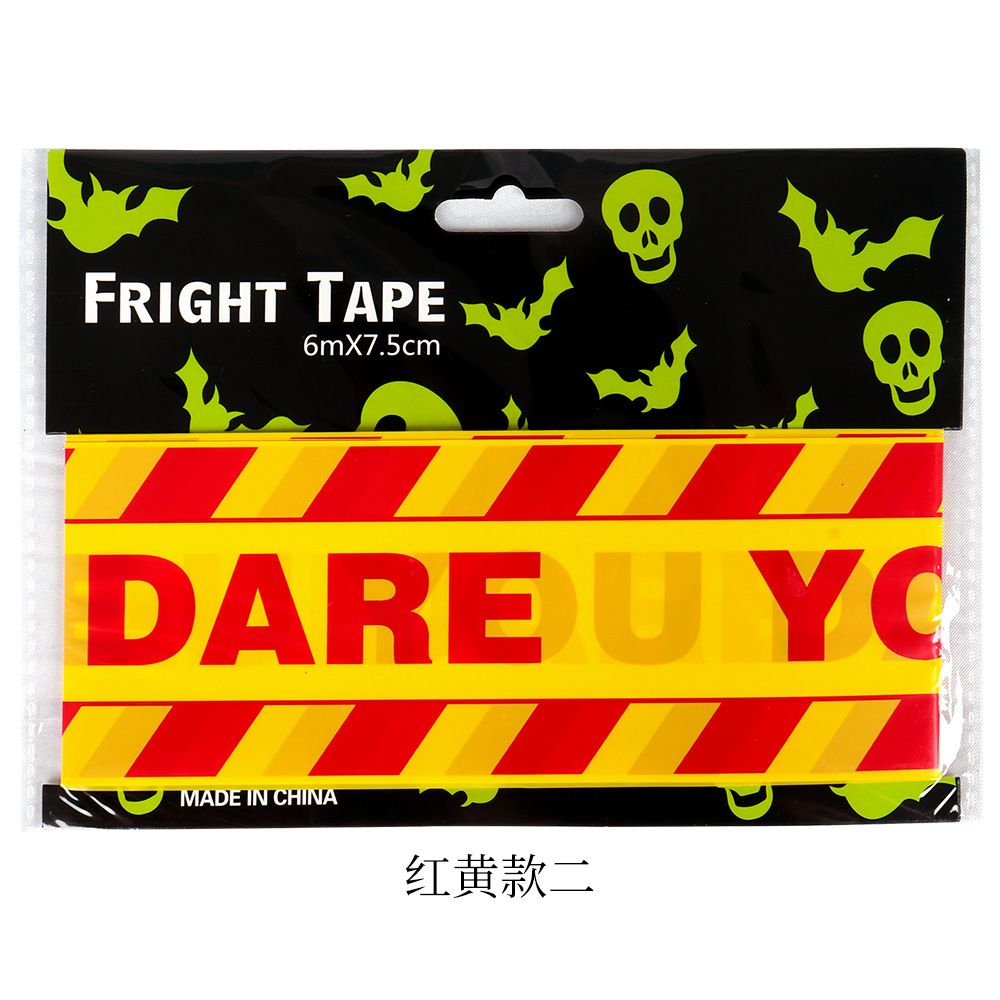 6Mx7.5CM Halloween Warning Tape Signs Halloween Props Danger Warning Line Isolation Belt Sign Home Garden Halloween Decoration