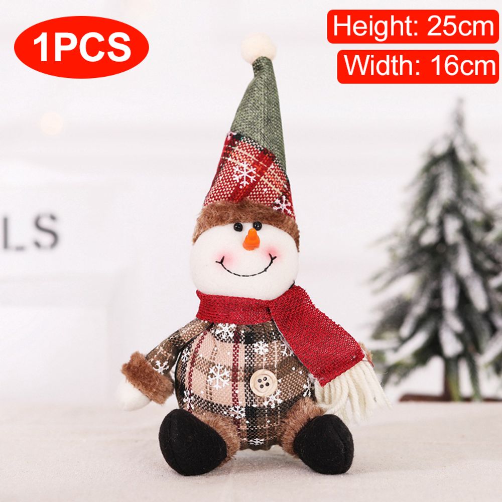 Christmas Dolls Tree Decor New Year Ornament Reindeer Snowman Santa Claus Standing Doll  Navidad Decoration Merry Christmas 2023