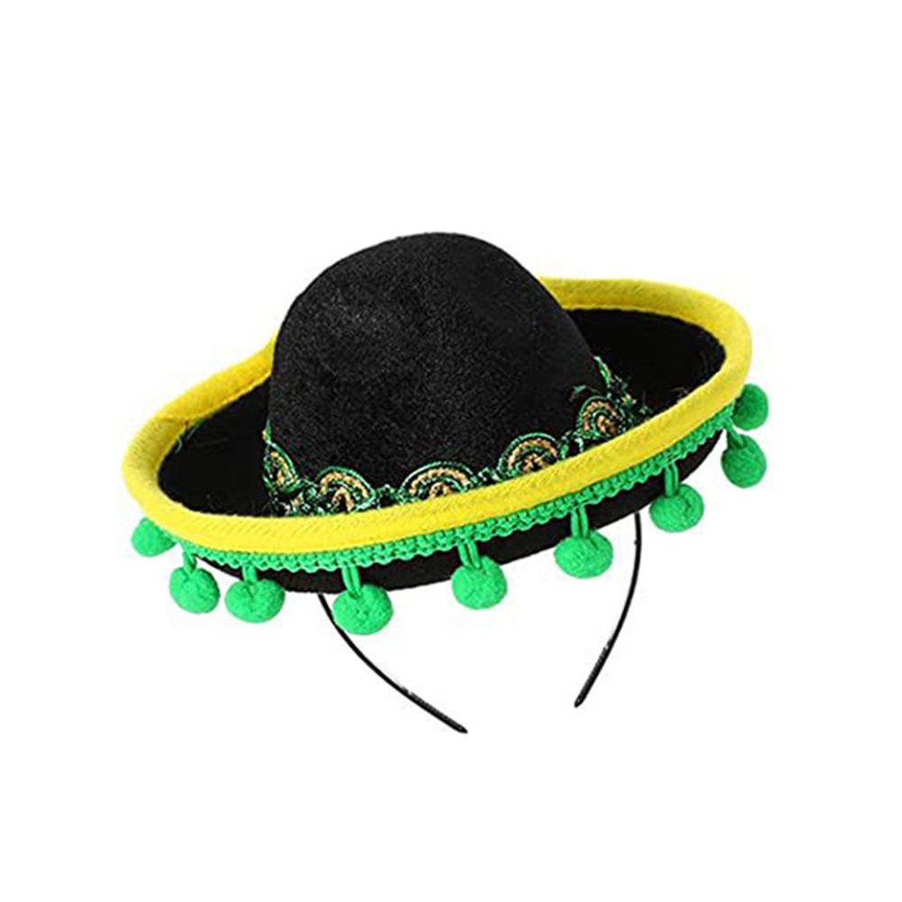 Mexican Mini Small Hat Hair Hoops Headbands Festival Headdress Performance Props Carnival New Year Party Favors