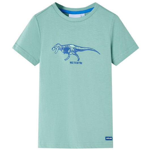 Kids' T-shirt Dinosaur Print Light Khaki 104