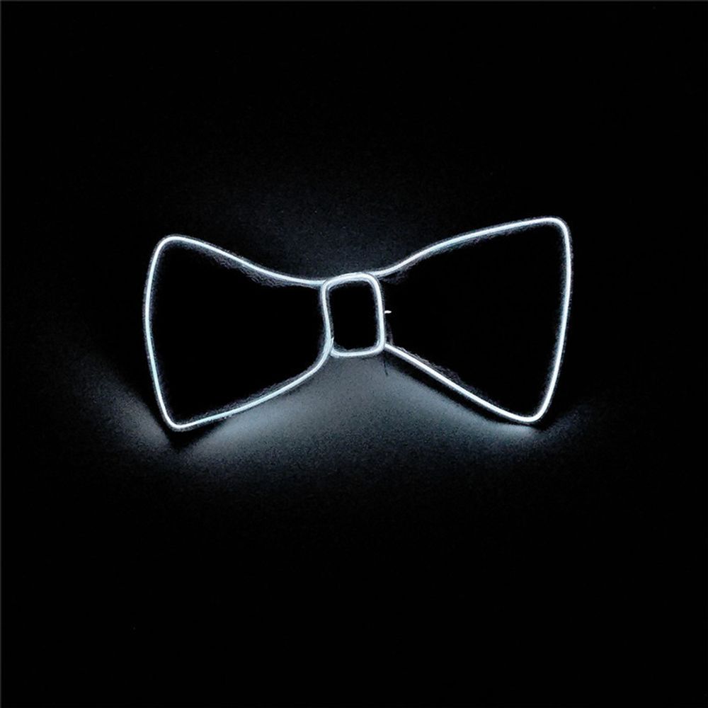 Men Glowing Bow Tie EL Wire Neon LED Luminous Party Haloween Christmas Luminous Light Up Decoration Bar Club Stage Prop Clothing