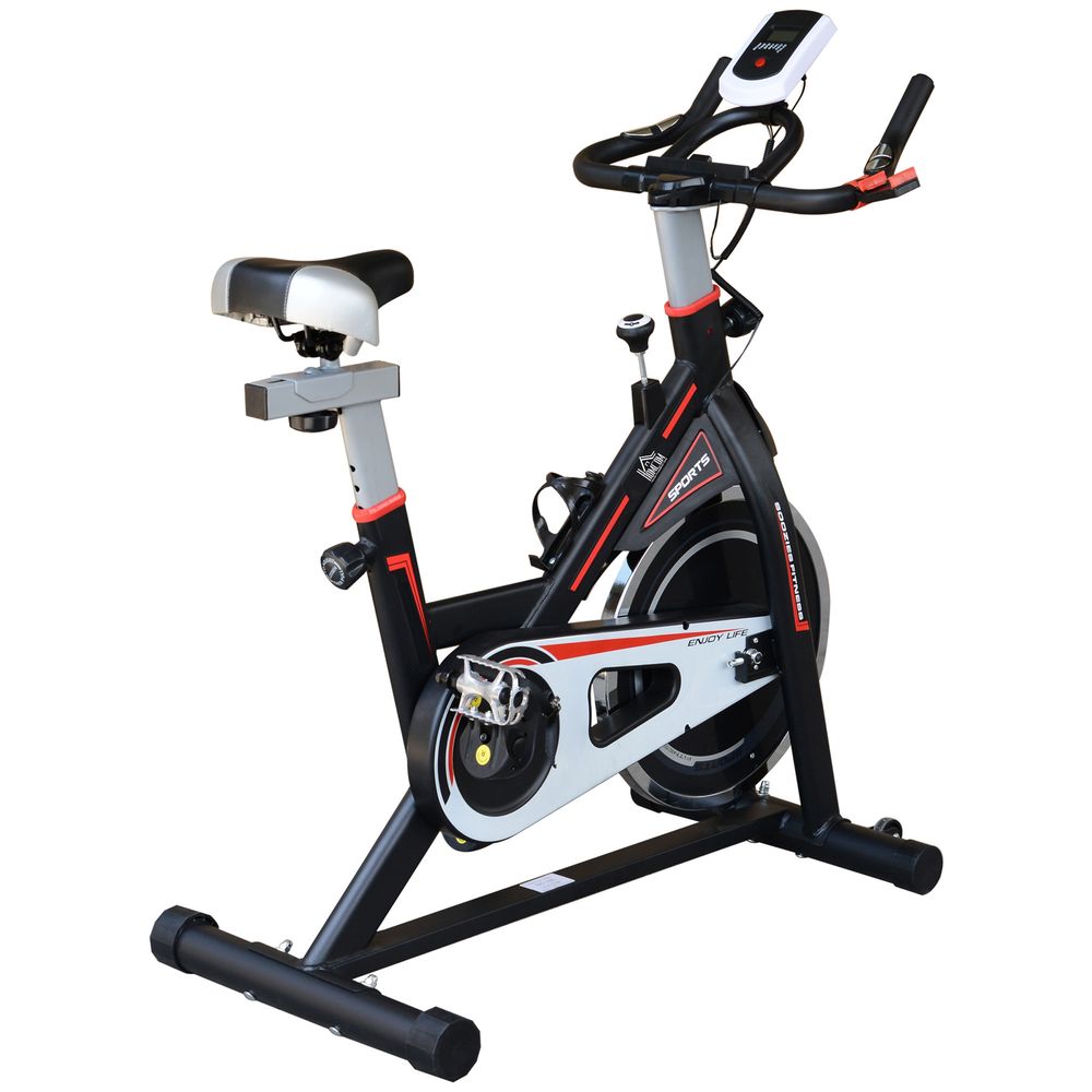 HOMCOM 8kg Flywheel Exercise Racing Bicycle Cardio Adjustable Resistance LCD