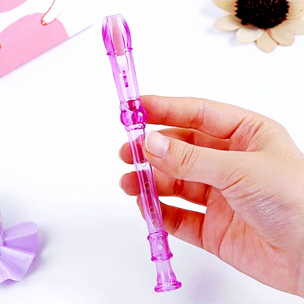 10PCS Mini Colorful Transparent Flute Musical Whistle Toys for Kids Birthday Party Gift Pinata Stuffed Boys Girls Prizes Favors