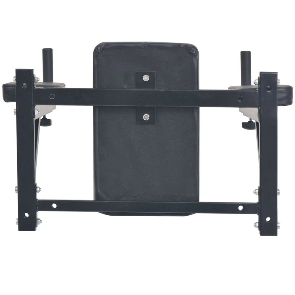 Wall-mounted Fitness Dip Station Black