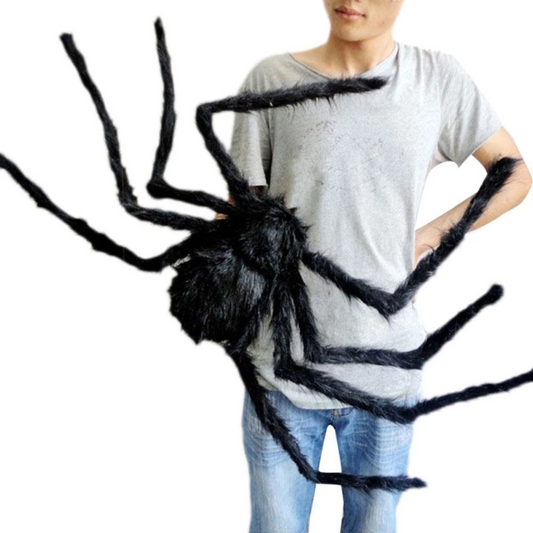 Halloween Big Plush Spider Horror Halloween Decoration Party Props Outdoor Giant Spider Decor 30-200cm Black Spider Plush Toy