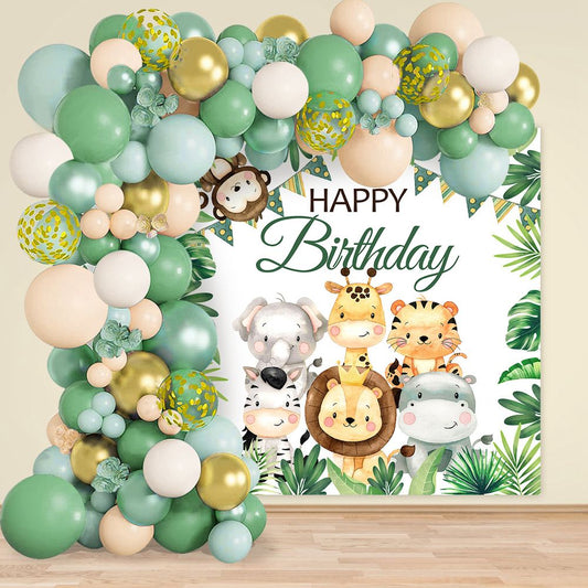 Jungle Animals Theme Birthday Party Jungle Animals Balloon Set Kids Birthday Party Decoration Happy Birthday Party Supplies