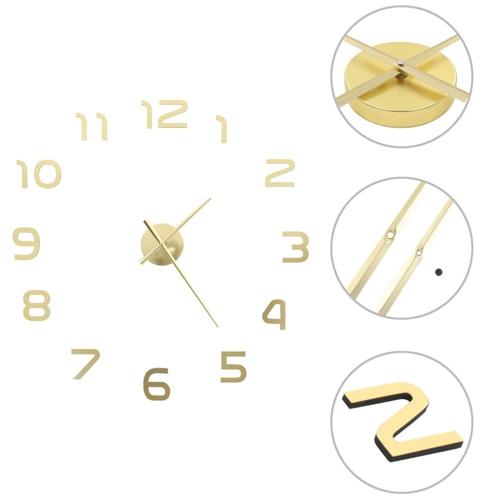 3D Wall Clock Modern Design 100 cm XXL