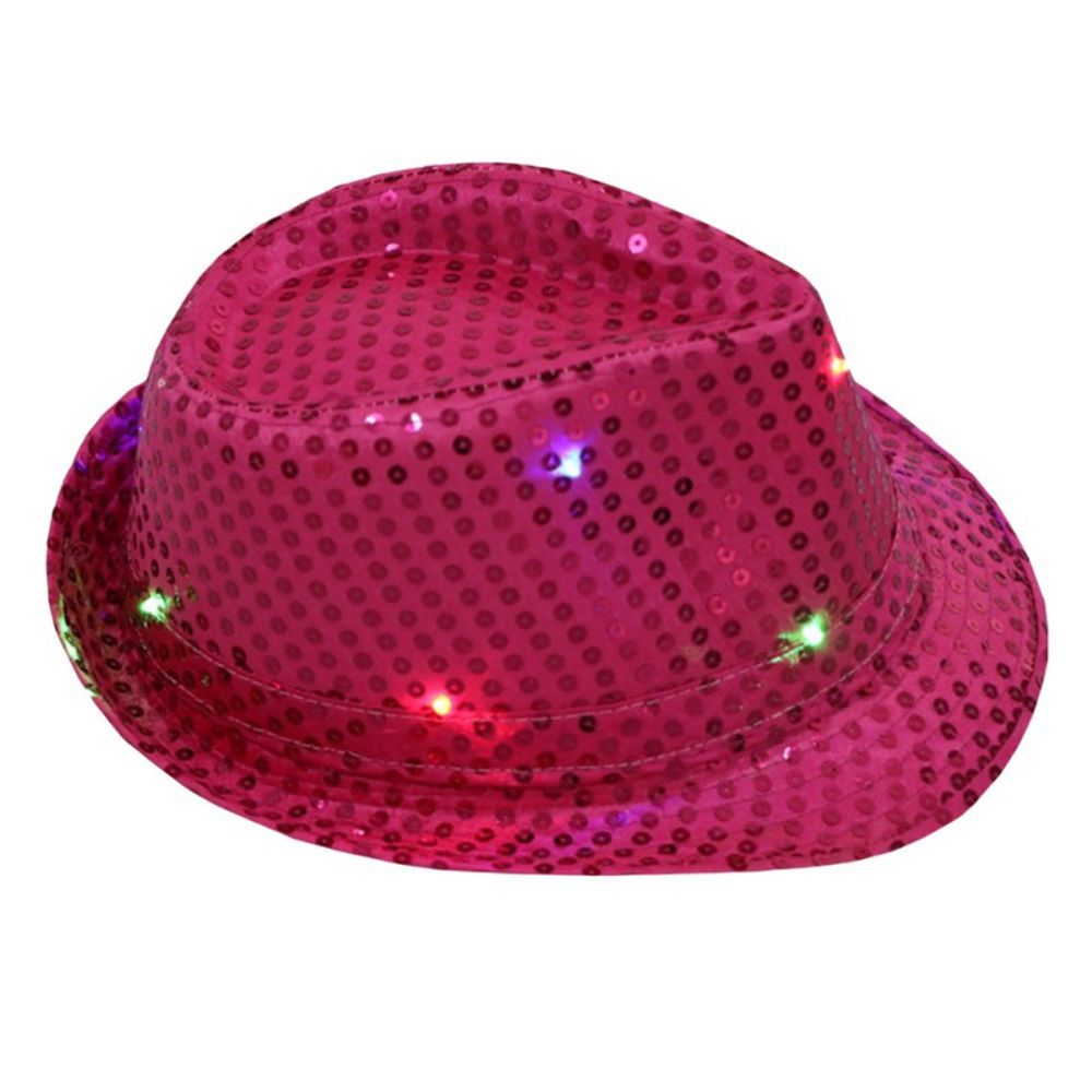 Luminous Adult Jazz Hat Festival Party Stage Performance Led Glow-In-The-Dark Hat Decorative Props Christmas Caps Photo Props