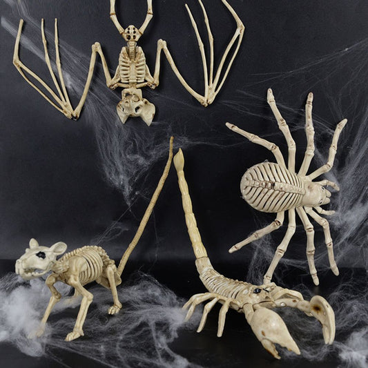 Bat Mouse Scorpion Skeleton Bones Halloween Animal Horror Frightening Ornaments Hallowmas Creepy Props Party Decor Kids Gift