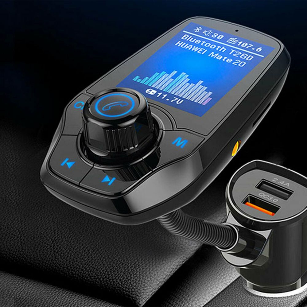 Aquarius Wireless Multifunctional Bluetooth Car FM Transmitter with Dual USB Port