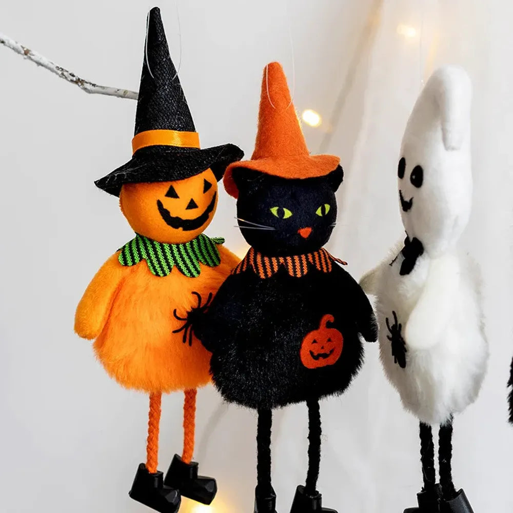 Halloween Decoration Pumpkin Ghost Witch Black Cat Pendant Bar Haunted House Hanging Oranment Happy Halloween Day Ghost Festival