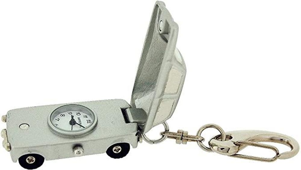 Imperial Key Chain Clock Mini Car Silver IMP732