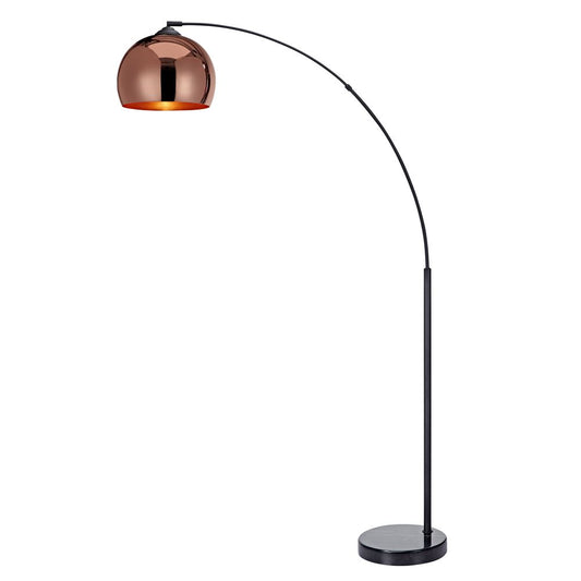 Arquer Standard Arc Curved Floor Lamp, Modern Lighting, Rose Gold