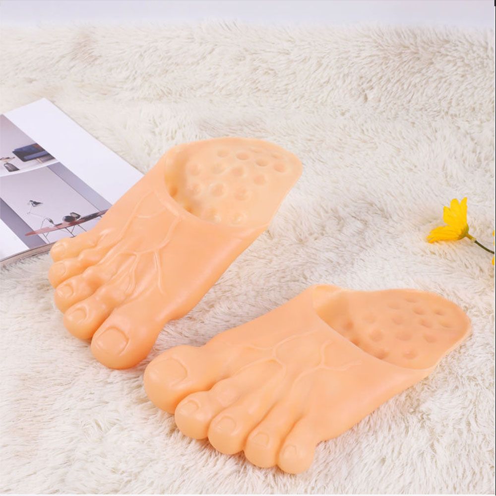 1 Pair Simulation Giant Funny Slippers Toe Shoes Halloween Big Feet Spoof Bare Feet Halloween Tricky Simulation Big Feet Shoes