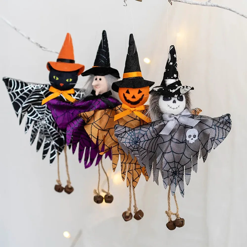 Halloween Decoration Pumpkin Ghost Witch Black Cat Pendant Bar Haunted House Hanging Oranment Happy Halloween Day Ghost Festival