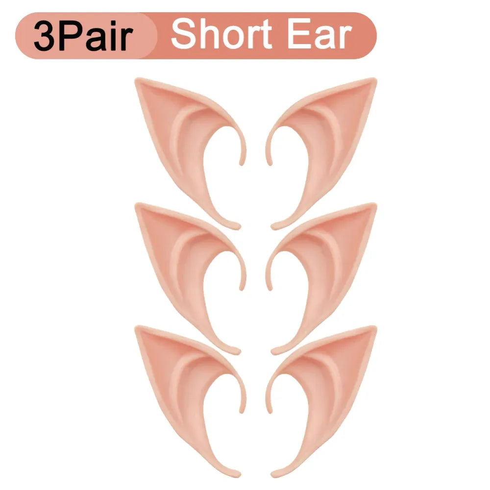 1-20Pairs Cosplay Latex Fairy Angel Elf Ears Halloween Masquerade Party Costumes Halloween Party Decoration Supplies Photo Props