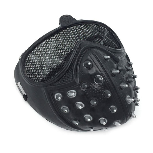 Punk 3-color Unique Styling Rivet Design Cool Lightweight Halloween Death God Halloween Plastic Comfortable To Wear Mask 55g