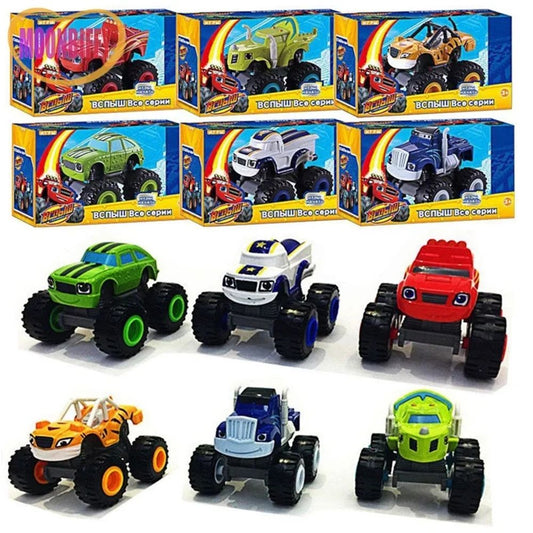 Classic Blaze Cars Model Inertia Diecast Vehicles Racing Figure Blaze Toys for Children Monsters Truck Machines Car Toy Kids