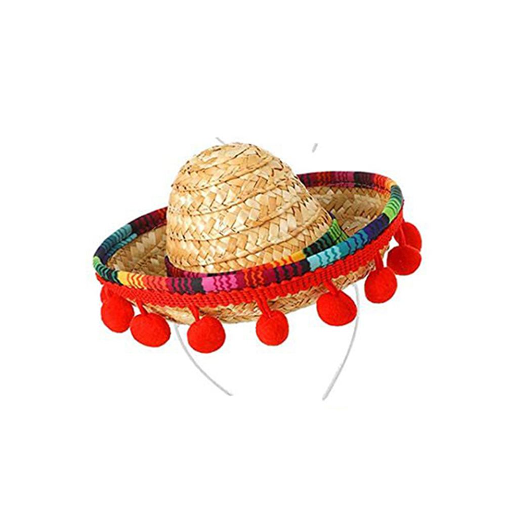 Mexican Mini Small Hat Hair Hoops Headbands Festival Headdress Performance Props Carnival New Year Party Favors