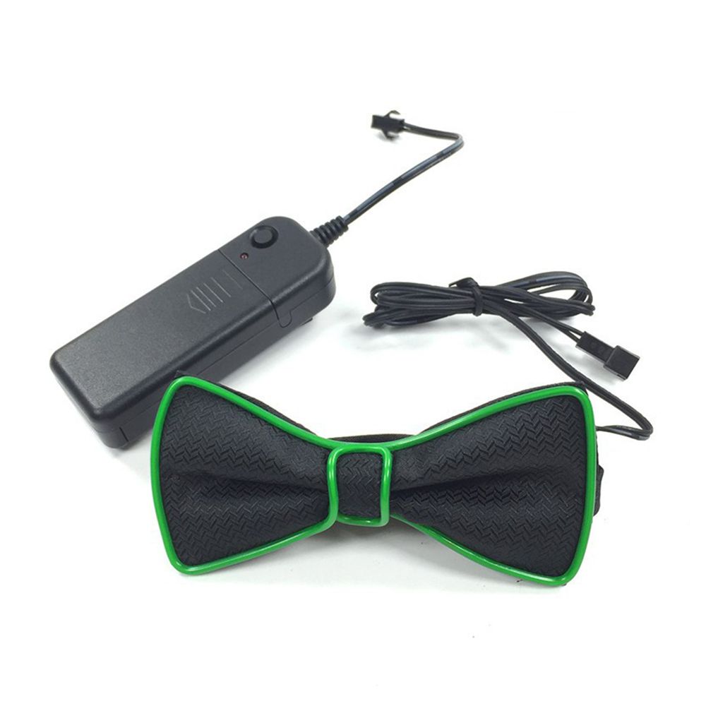 LED Light Up Bow Tie Glow in the Dark Luminous Necktie for Wedding Birthday Party Christmas Decoration Halloween Cosplay Costume