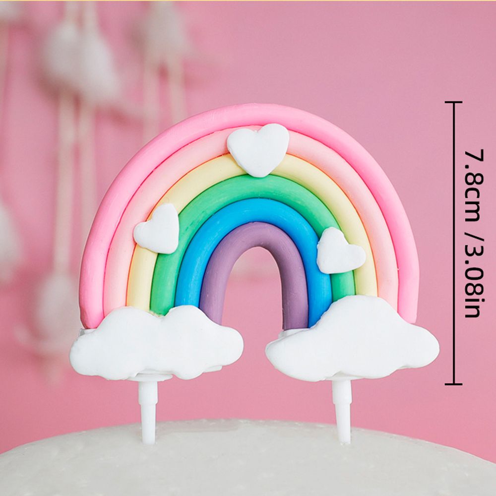 Unicorn Theme Cake Topper Happy Birthday Rainbow Stars Girl Birthday Baby Shower Party  Cake Decoration for Girl's 16th Birthday