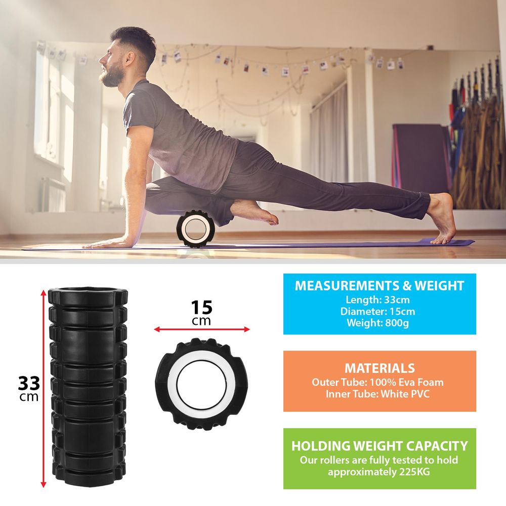 Yoga Foam Roller Black