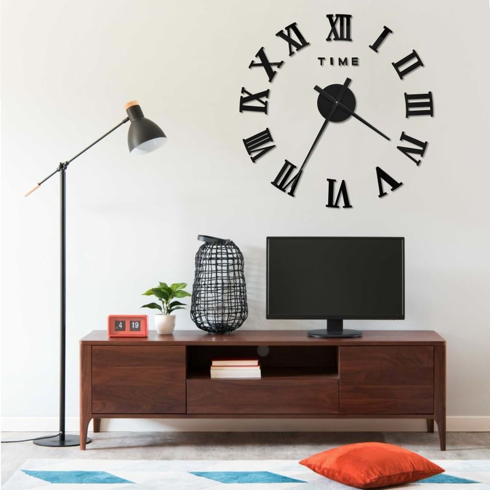 3D Floating Wall Clock Modern Design 100 cm XXL