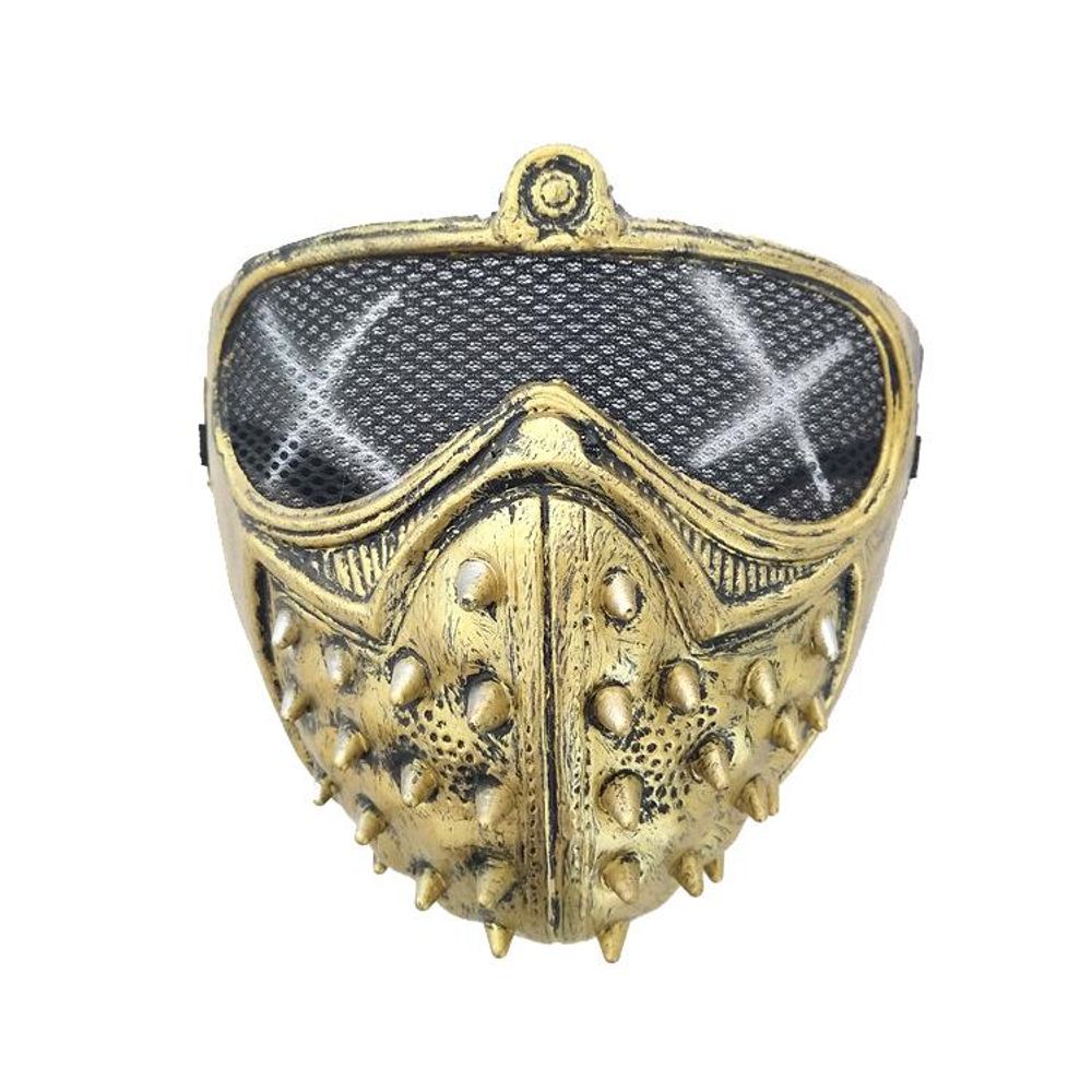 Punk 3-color Unique Styling Rivet Design Cool Lightweight Halloween Death God Halloween Plastic Comfortable To Wear Mask 55g