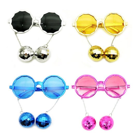 Shiny Hanging Disco Ball Glasses Costume Music Festival Party Favors Accessories Creative Sunglasses Rock Party Suppliers