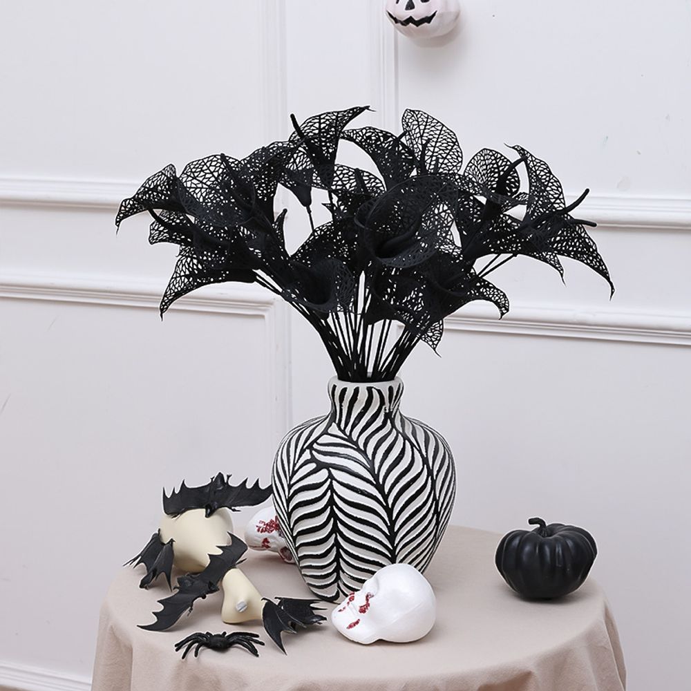 2PCS Simulation Flower Halloween M esh Flower Taro Branch Home Decoration Halloween Decoration13262_X2