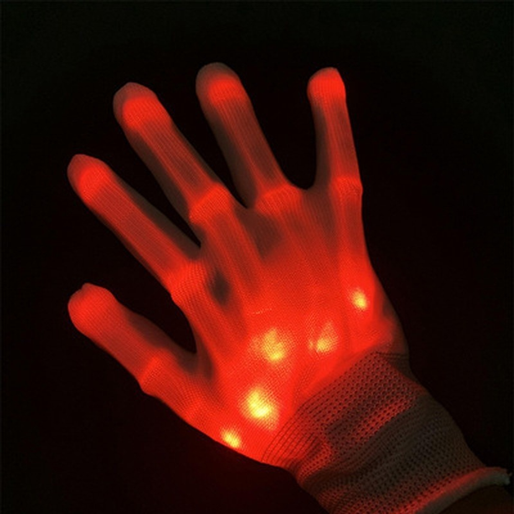 1 Pair Halloween LED Luminous Gloves Christmas Decoration Event Party Supplies High-quality Luminous Gloves