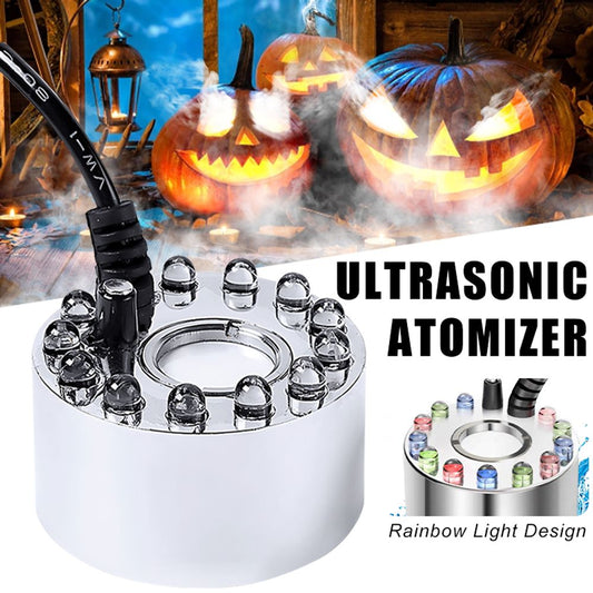 Atomizer Fountain Pond Fog Machine Halloween Mini LED Pumpkin Light Fogger Water Room Humidifier Halloween Party Decoration