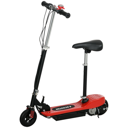 HOMCOM Folding Electric Scooter with Warning Bell, for Ages 4-14 Years, Red