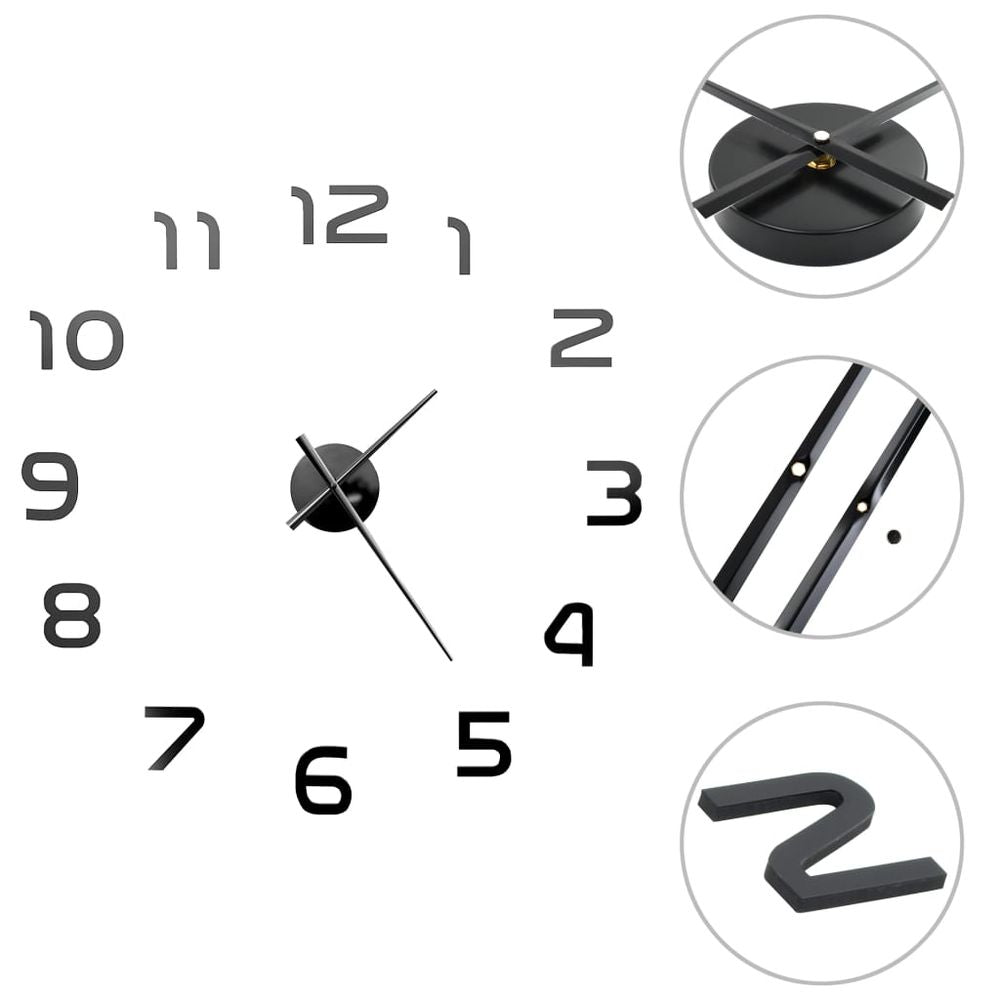 3D Wall Clock Modern Design 100 cm XXL