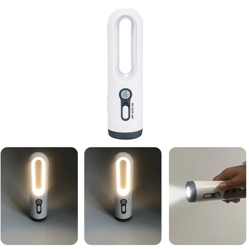 Vibe Geeks 2-In-1 Portable Led Motion Sensor Night Light Indoor Flashlight - Rechargeable-2