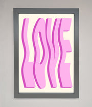 Wavy Love Pink Framed Poster-4