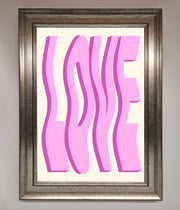 Wavy Love Pink Framed Poster-5