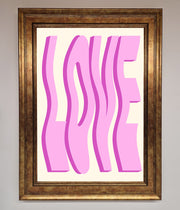 Wavy Love Pink Framed Poster-7