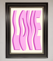 Wavy Love Pink Framed Poster-8