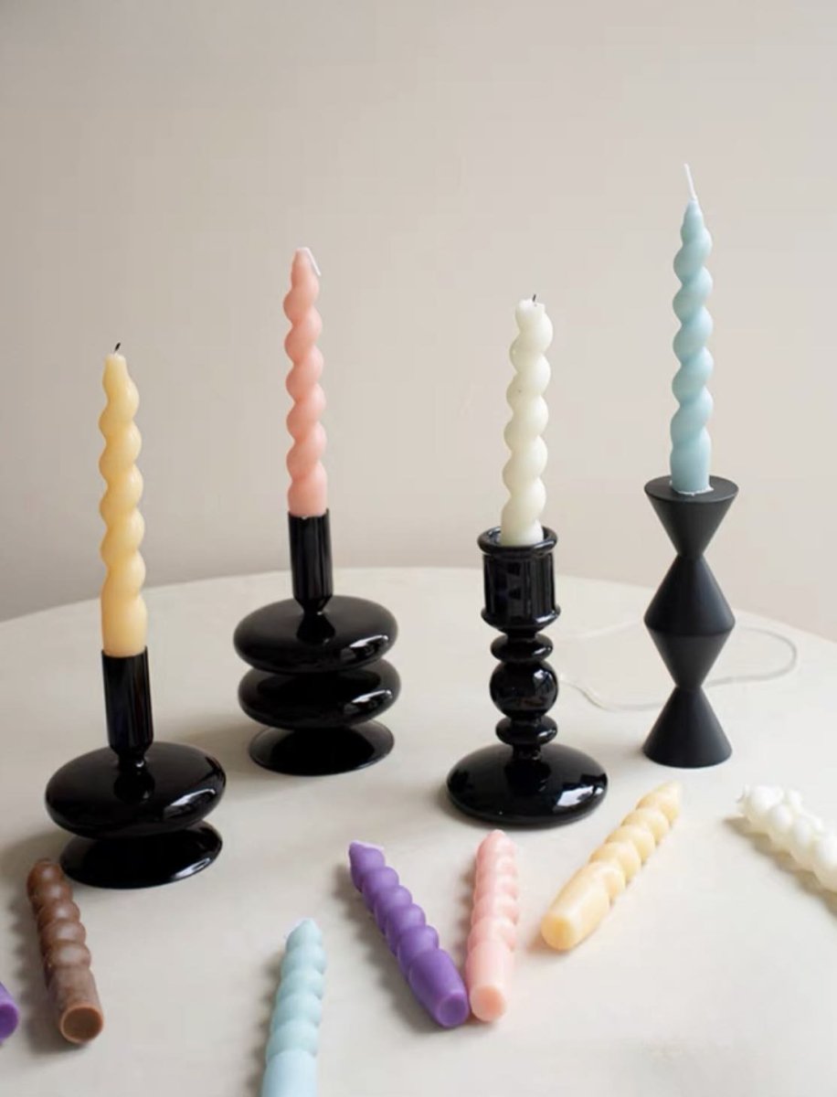 Whimsical Twisty Soy Wax Decorative Candles Set Of 7 Pcs ( $6.1 Each )-0